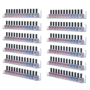 Acrylic Nail Polish Rack Organizer 12 Tier Wall Mount Essential Oil Book Shelf - Picture 1 of 22