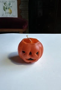 Vintage 1960’s Gurley Pumpkin Candle Jack O Lantern Halloween Original Unburned - Picture 1 of 7