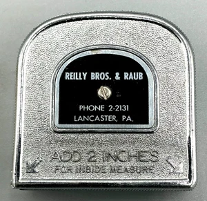 Vintage EVANS 12-foor Maßband, USA (no tape inside) Werbung Sammlerstück - Bild 1 von 6