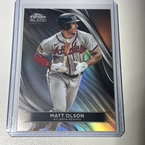 2024 Topps Chrome Black Braves Matt Olson Refractor #d /199 Braves - Picture 1 of 3