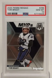 2020 Panini Mosaic Tom Brady #298 MVPs – New England Patriots – PSA 10 GEM MINT - Picture 1 of 2