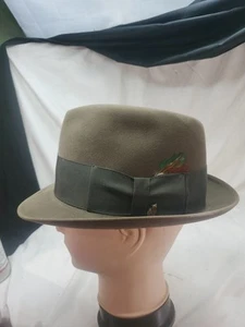 Vintage RESISTOL Grey Fedora Hat Kitten Finish Beaver XXX Self-Conforming 7⅛ - Picture 1 of 21