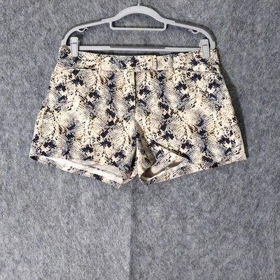 White House Black Market Shorts 10 Snake Skin Chino Stretch Mid Rise Edgy Glam - Image 1 of 4