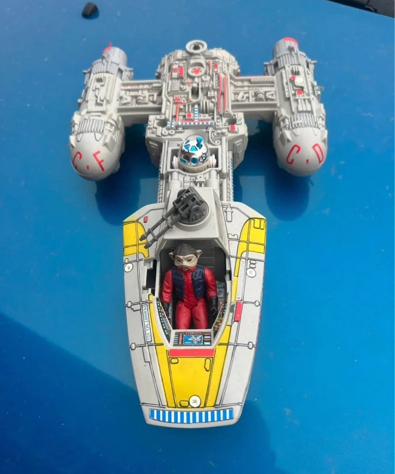 Vehículo de combate Y-Wing 1983 de colección ROTJ Star Wars Kenner con figura R2-D2 1977 Foto 1 de 4