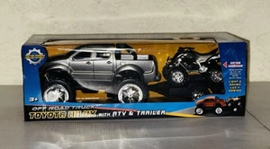 Toyota Hilux Off-Road Truck w/ ATV & Trailer 1:16 Scale Toy Set – Lights & Sound - Picture 1 of 7