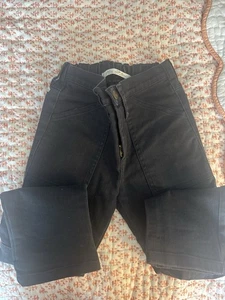 Girls flora and henri black denim pants, size 4, barely worn - Picture 1 of 2