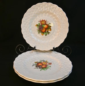 Spode Copeland 3 Mittagsteller #S2280 Alden Fruits & Flowers 1939-1957 Set #2 - Bild 1 von 17