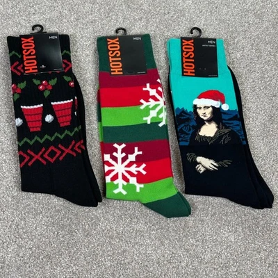 HOT SOX Hombres Artista Serie Mona Lisa Vacaciones Navidad Calcetines Foto 1 de 4