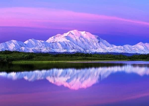 Postcard Alaska Mt. Denali at Sunrise (Lenticular card) Photo: Todd Salat MINT - Picture 1 of 2
