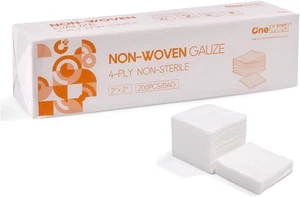 200 Gauze Pads, Highly Absorbent Non-Woven Gauze Sponges 4-Ply, 2x2 Inch All-Pur - Picture 1 of 2