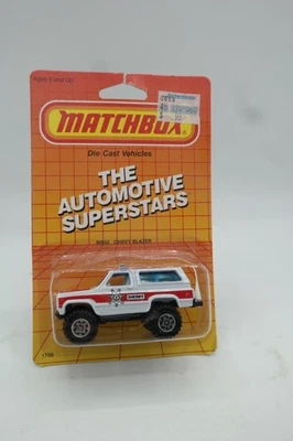 1987 MATCHBOX MB50 Chevy Blazer 4x4 Sheriff Truck Red Carded NOS Police - Image 1 of 4