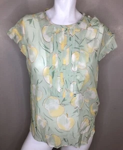 Nueva Blusa con Volantes Coach Apple Estampado Apple Talla 00 - Imagen 1 de 8