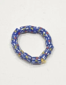 Pulsera de cuentas de vidrio Krobo africano Ghana África Occidental - Imagen 1 de 2
