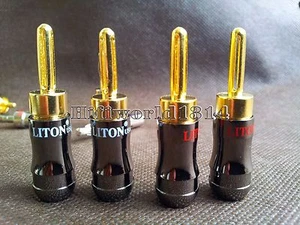 4x Gold Plated Speaker Wire Cable Banana  HIFI AMP Plug Connector - Picture 1 of 3