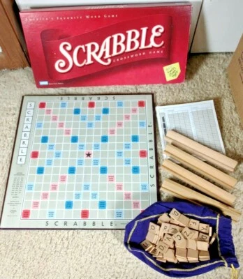 Scrabble Crossword Game Selchow & Righter Age 8+ Complete But Mixed Parts - Image 1 of 4