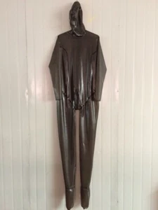 100% Latex Rubber Gummi Catsuit Bodysuit Full Cover Tights Jumpsuit 0.4mm S--XXL - Picture 1 of 4