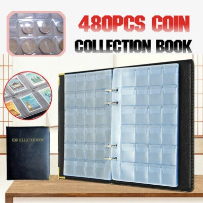 MARKENLOS Münzenalbum Münzalbum Münzen Sammelalbum 480 Taschen 2 Euro Münzen Aufbewahrung