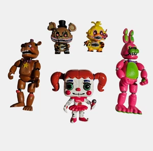 FNAF Baby Pop Figure Rock Star Bonnie & 2 Twisted 2016 Funko Lot of 5 - Picture 1 of 10