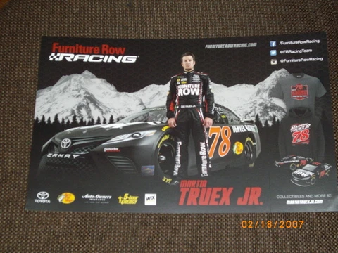 2017 MARTIN TRUEX JR. #78 FURNITURE ROW NASCAR POSTCARD Cover