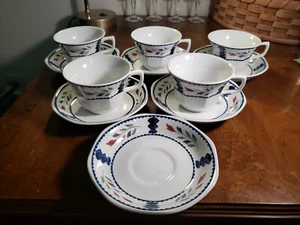ADAMS LANCASTER SET 5 Kaffee-/Teetassen und Untertassen English Ironstone 10 tlg Set - Bild 1 von 12