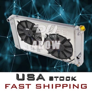 4Row Radiator Shroud Fan for 1996-2001 2000 1999 Oldsmobile Bravada Base V6 4.3L - Picture 1 of 8