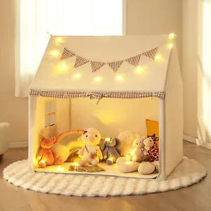 Kids Play Tent Playhouse Gift for Boys Girls Aged 3-8 w/Padded Mat & Star Lights - Picture 1 of 10