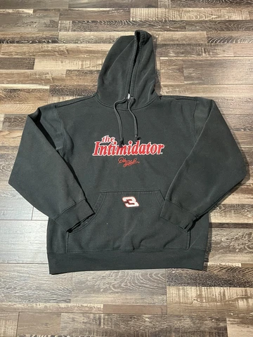 Vintage Dale Earnhardt Hoodie Men M Pullover Embroidered "The Intimidator" Race Cover