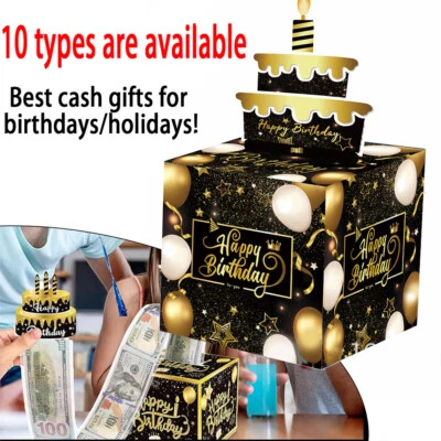 For Dad/Mum/Grad/Birthday/Festivals Surprise Money Pull Pouch Money Cash Gift