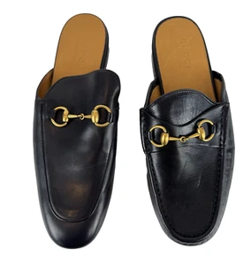 Gucci New Auth Men Mis Match Style 9.5 US 9 UK 43 EU Black Horsebit Mules Shoes - Picture 1 of 12