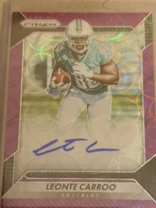 2016 panini prizm Leonte carroo Purple Prizm autograph /99 - Miami Dolphins - Imagen 1 de 1