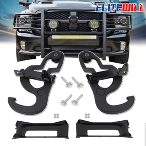 Ram Front Tow Hooks with Bezel Bracket for 2009-2019 Dodge Ram 1500 --68196982AA - Picture 1 of 31