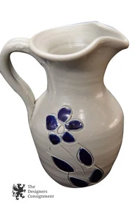 Ceramic Decorative Pitcher Flower Bud Vase Ewer Williamsburg Virginia Stoneware - Picture 1 of 7
