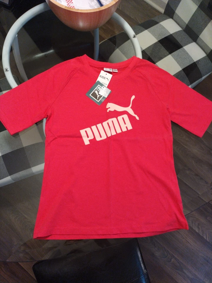 NUEVO CON ETIQUETAS - Camiseta Puma Niñas P696 Rosa Brillante XL 16 NUEVA CON ETIQUETAS Foto 1 de 3