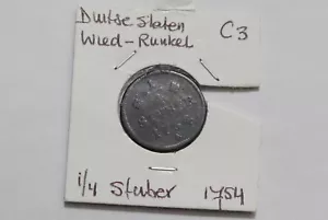 🧭 🇩🇪 NIEMCY WIED-RUNKEL 1/4 STUBER 1754 B66 #1050 - Zdjęcie 1 z 3