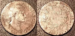 Napoleon - Half silver franc 1st Consul Year 12 K, Bordeaux Rare F.173/8 - Picture 1 of 1