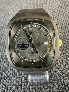 Adidas Watch Men 42mm Black 50M Chronograph ADH9015 New Battery - Picture 1 of 5