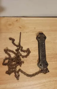 Antiguo perno de pestillo de puerta francés Eastlake para cadena resorte de hierro fundido... - Imagen 1 de 20