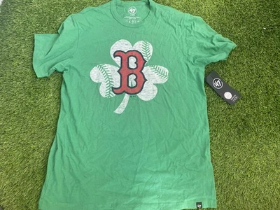 ‘47 BRAND MENS BOSTON RED SOX COTTON T SHIRT SIZE MEDIUM ORCHARD GREEN NWT $35 - Image 1 of 3