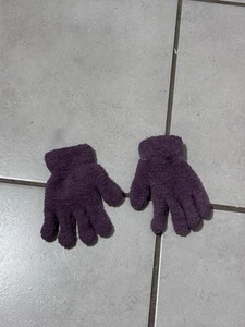 Kids Purple Winter Fleece Gloves - Picture 1 of 4