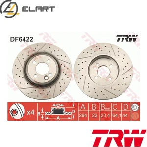 2x BRAKE DISC DF6422 FOR MINI N14B16A/B16AB N18B16A N47C16A N16B16A9HZ 1.6L - Picture 1 of 18