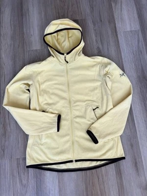 Arc'Teryx Full zip Fleece Hoodie Jacket Women’s L Yellow Lightweight Logo - Image 1 of 4