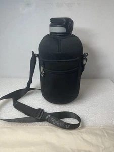 Hydracy 32 oz Water Bottle w/ Sleeve & Shoulder Strap – Black – Used - Picture 1 of 8