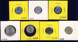 Thailand 1-50 satang; 1, 5 Baht 2531-45/1988-2002,lot of 7, VF-Unc - Picture 1 of 2