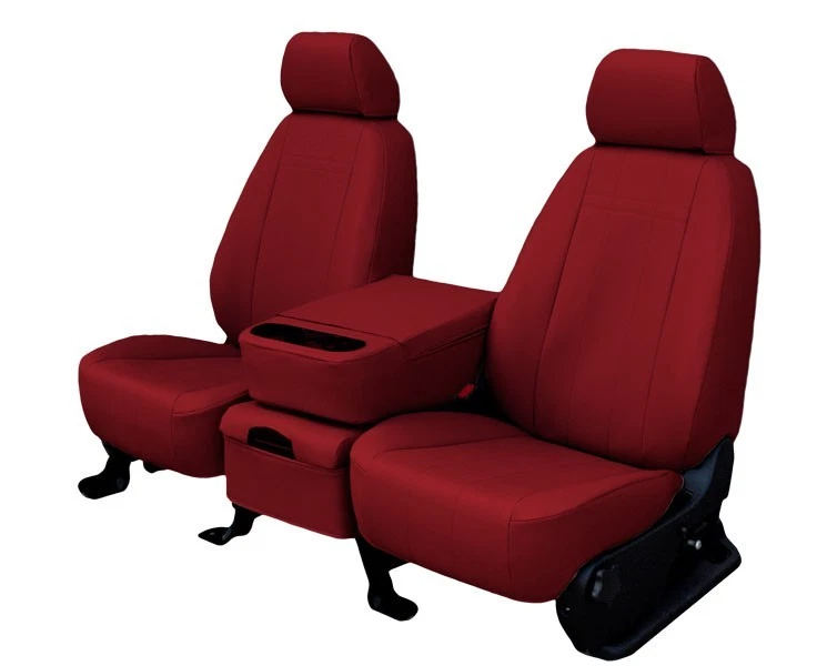 Fundas de asiento de auto CalTrend para Lexus SC430 2002-2007 rojas imitación cuero personalizadas Foto 1 de 4