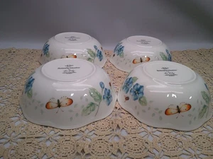 Lenox Butterfly Meadow All-Purpose 6 3/8 " Bowls - Cereal Fruit Soup - SET OF 4 - Picture 1 of 10