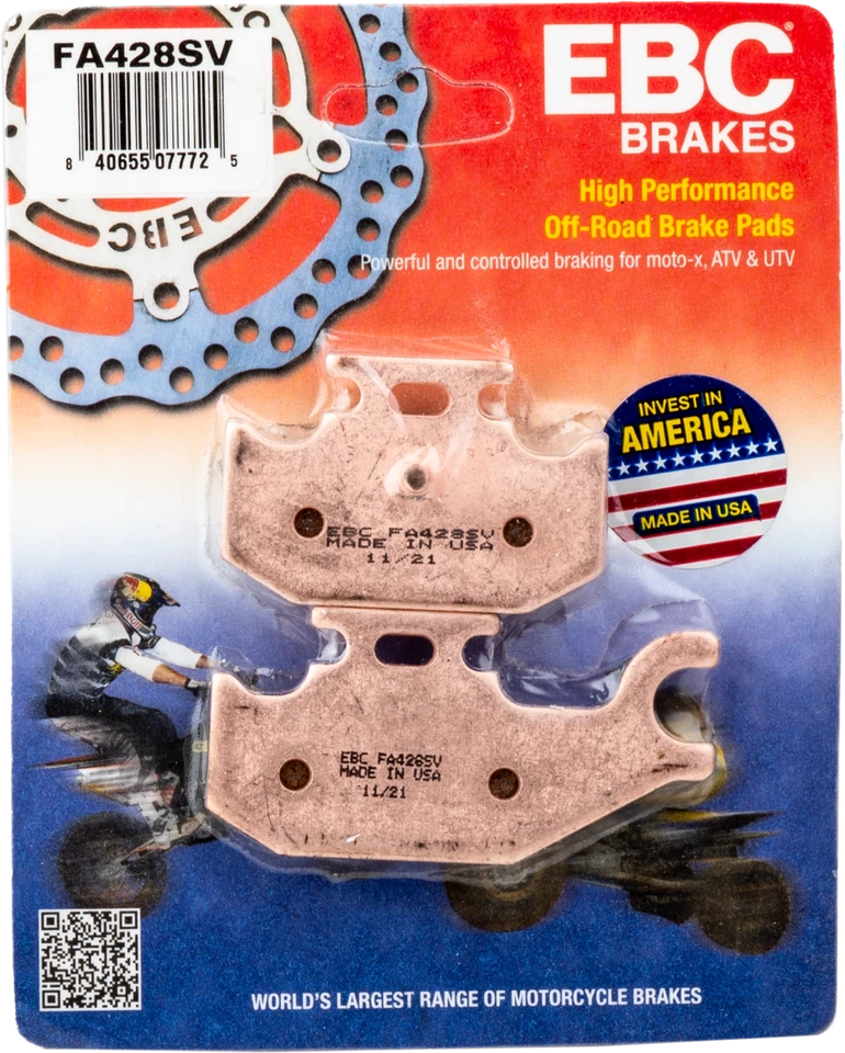 Pastillas de freno de servicio severo EBC FA428SV serie SV 06-12 Yamaha Raptor 700R 4x2 Foto 1 de 1