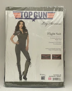 Nuevo Sexy Top Gun Traje de Vuelo Halloween Disfraz Pierna Avenida TG85267 Grande - Imagen 1 de 2