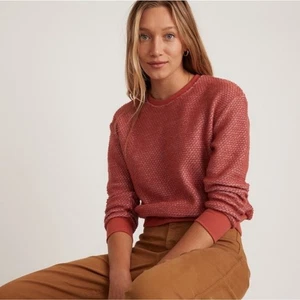 Marine Layer Birdseye Raglan Sweater Red Barn Shade Sz XL - Picture 1 of 6