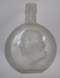 Vintage "George Washington" First Edition Wheaton Decanter Frosted Clear Glass - Picture 1 of 5