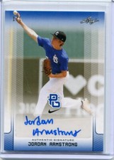 2017 Leaf Perfect Game National Blank Back Blue Jordan Armstrong Auto 1/1